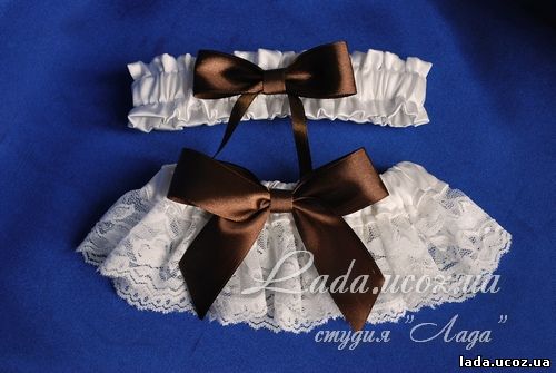 свадебная подвязка невесты шоколад коричневая, подвязка купить , подвязка свадьба , +
